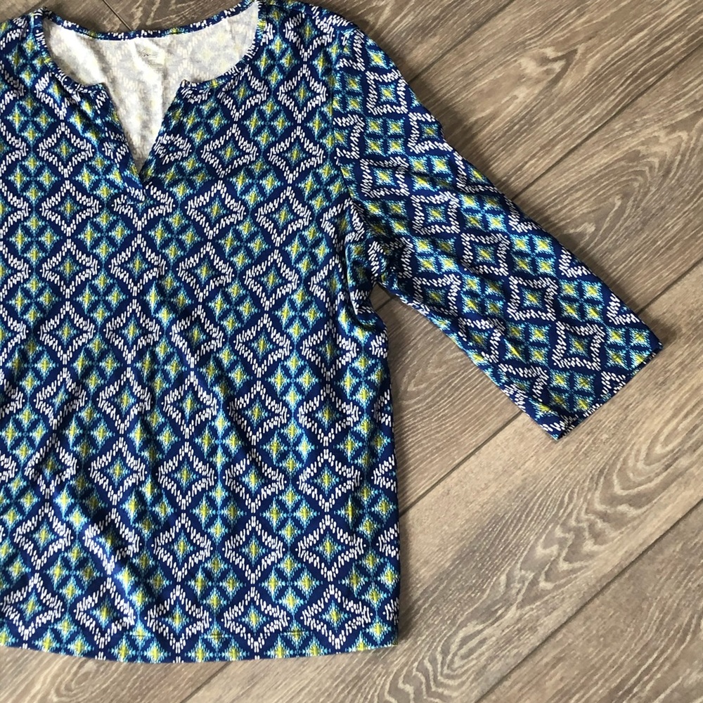 Blue Patterned Top - Picture 2 of 4
